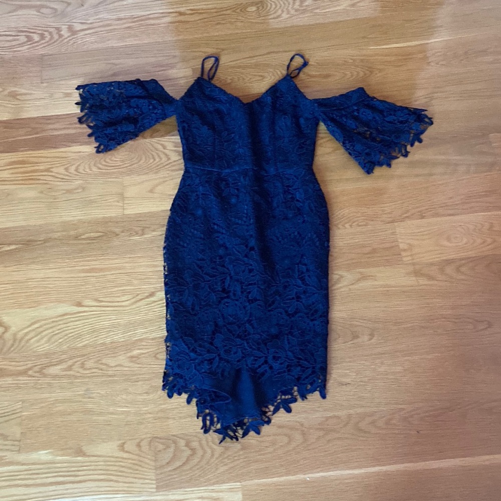 Adeline Rae Black Lace dress